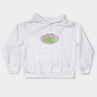 Cat Ba watercolor Island travel, beach, sea and palm trees. Holidays and vacation, summer and relaxation Kids Hoodie